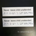 Braille Product Enpresyon Braille Alfabetizasyon Labels